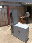 Kabati la Jikoni la Mbao la Kijivu Chenye Burner Juu - 2