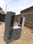 Kabati la Jikoni la Mbao la Kijivu Chenye Burner Juu - 5