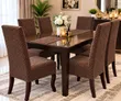 Egyptian Plush Damask Dining Chair Seat Covers | Large Fit - 3