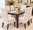 Egyptian Plush Damask Dining Chair Seat Covers | Large Fit - 5