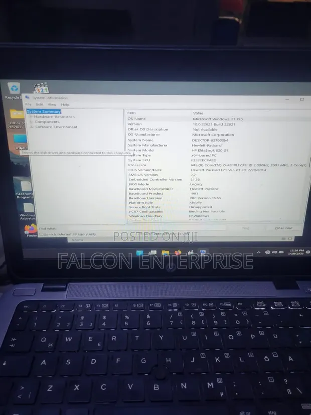 HP EliteBook 820 G1 Laptop - Intel Core i5, 8GB RAM, 256GB SSD - 1