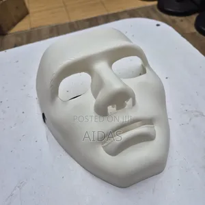 Maski ya Uso Mzima Nyeusi Inayoweza Kurekebishwa kwa Halloween