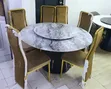 Seti Mpya ya Meza ya Kulia ya Watu 6 ya Mviringo na Meza ya Kuzunguka - 2