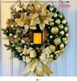 Krismasi Wreath yenye Taa (35cm) - 2