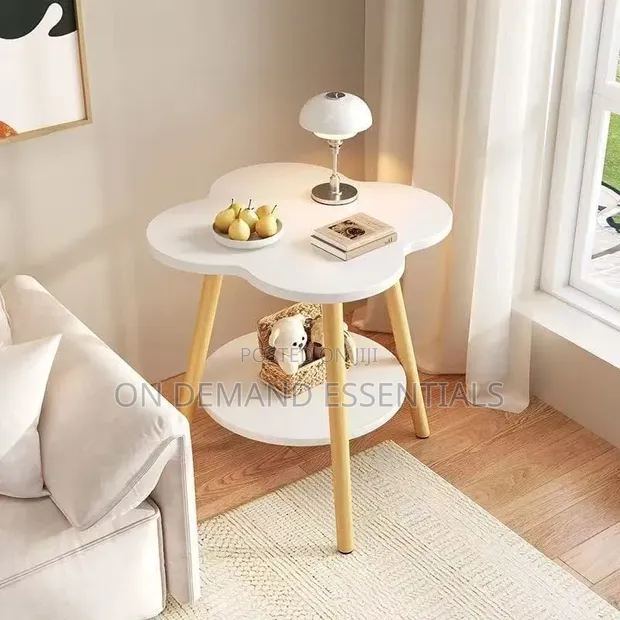 Meza ya Kahawa ya Minimalist yenye Nafasi Mbili - 1