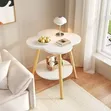 Meza ya Kahawa ya Minimalist yenye Nafasi Mbili - 1