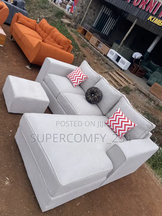 Five Seater Custom L-Seat Sofa - 1