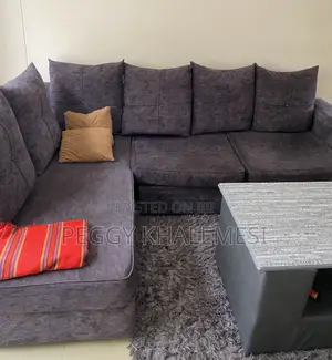 Kochi ya L-Shape Grey ya Viti 6 Iliyotumika