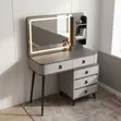 Dressing Table with LED Mirror - Gray - 4