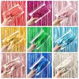 Pazia za Metallic Foil Fringe za Backdrop - Rangi Mbalimbali - 2
