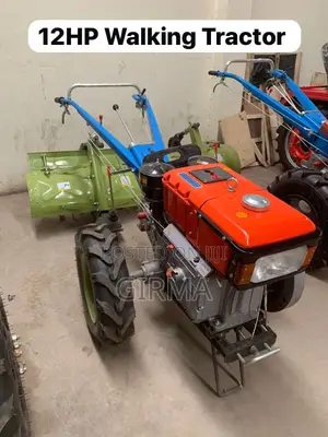 12HP Walking Tractor with Plough & Rotary Tiller