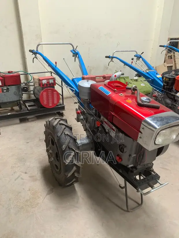 15HP Walking Tractor with Plough & Rotary Tiller - 1