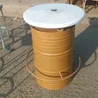 Custom Drum Bar Table with Marble Top - 1
