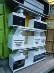Brand New TV Stand with Red LED Lights - 1