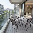 Seti ya Meza ya Kula ya Nje ya Kukunja kwa Watu 4 - Samani za Patio - 3