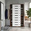 Modern Home Shoe Storage Cabinet - 8 Tiers - 4
