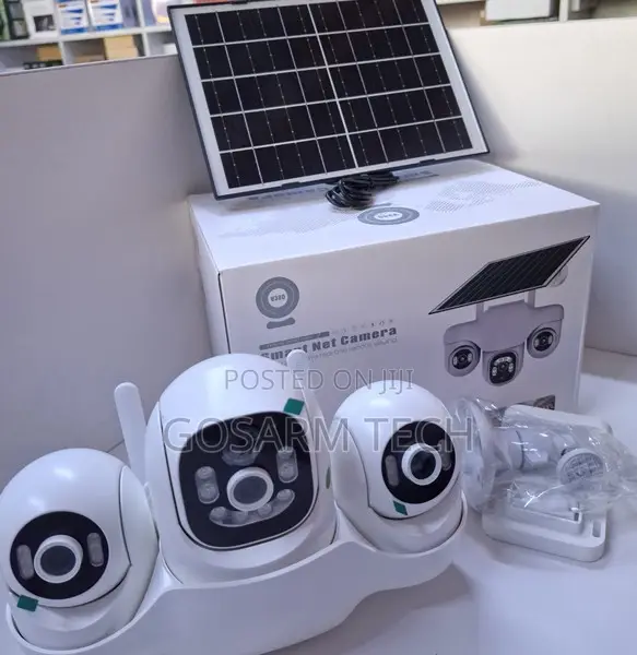 V380 Pro 4G Triple Lens Solar CCTV Camera - 1