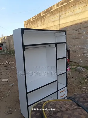Wodi ya Mbao 4x6 na Droo 2 - Nyeupe