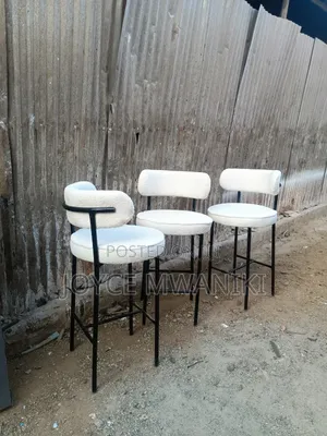 Luxury Modern Kitchen Counter Chairs (Black & White)