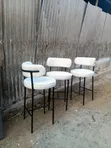 Luxury Modern Kitchen Counter Chairs (Black & White) - 1