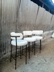 Luxury Modern Kitchen Counter Chairs (Black & White) - 2