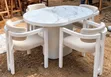 White 4-Seater Dining Table - 1