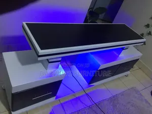 Boss Office Products Black TV Stand with LED