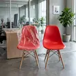 Kiti Chekundu cha Eames Style - Cha Kisasa cha Chakula na Kahawa - 3