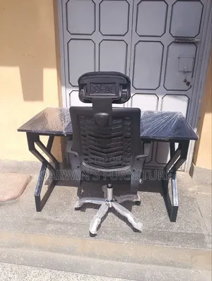 Boss Office Products Metallic Table & Mesh Headrest Chair Set