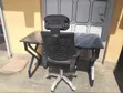 Boss Office Products Metallic Table & Mesh Headrest Chair Set - 2