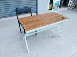 Metallic Study Table and Chair
