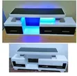 Boss Office Products TV Stand Nyeusi na Red LED Lights - 1