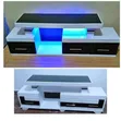 Boss Office Products TV Stand Nyeusi na Red LED Lights - 2