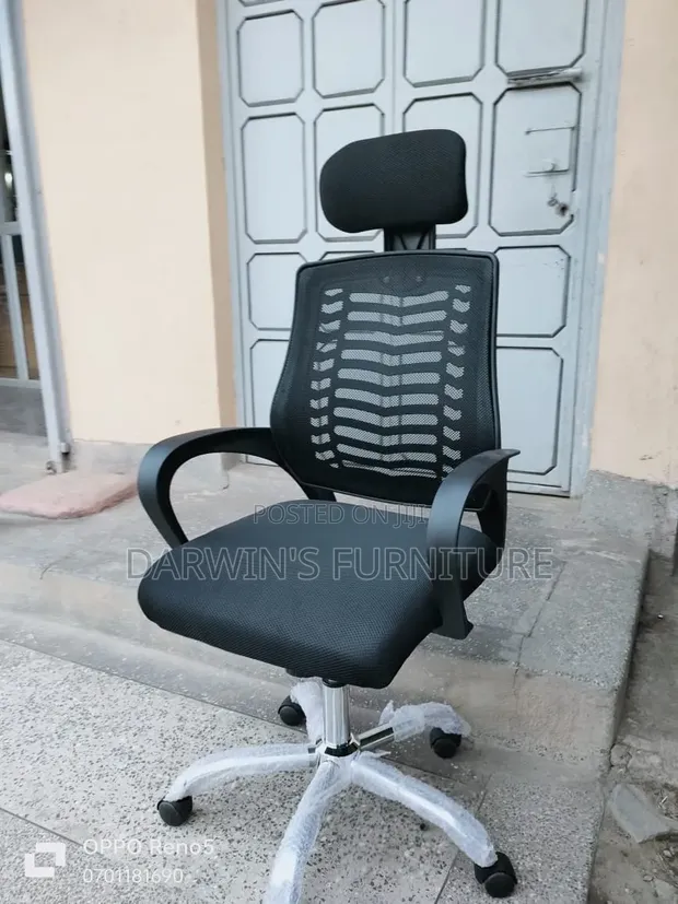 Boss Office Products Black Headrest Chair - 1