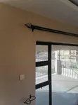 Black 2m Adjustable Curtain Rod - 1