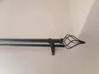 Black 2m Adjustable Curtain Rod - 2