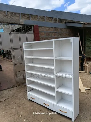 5x6 Pallet Rack ya Viatu na Mifuko - Nyeupe