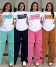 Zara Two-Piece Outfit: Trousers & T-Shirt - 2