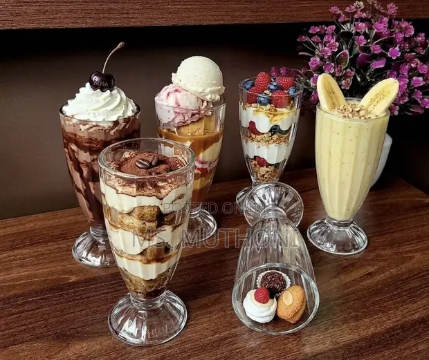 6 Pcs 380ml Dessert Glasses - 1