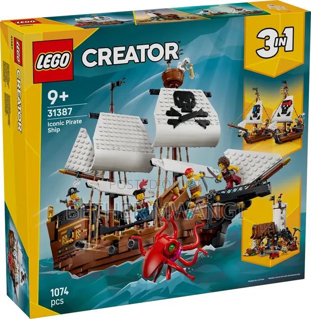 LEGO Creator 3 in 1 Iconic Pirate Ship Toy (Ages 9+) - 1