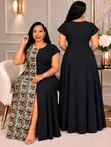 Mavazi Mazuri ya Maxi na Ankara Mbele - 4