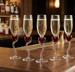 6 Pcs Amour Twisted Stem Champagne Flutes