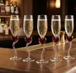 6 Pcs Amour Twisted Stem Champagne Flutes - 1
