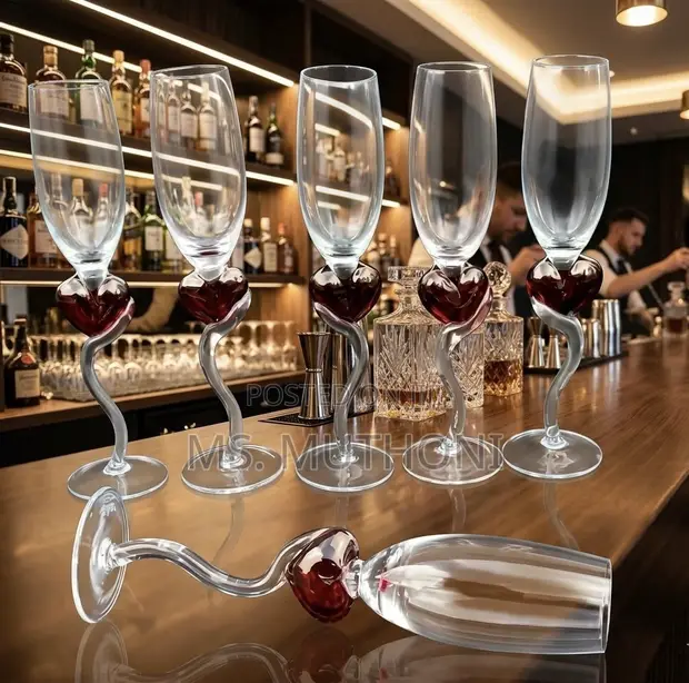 6 Pcs Aesthetic Champagne Flutes - 1