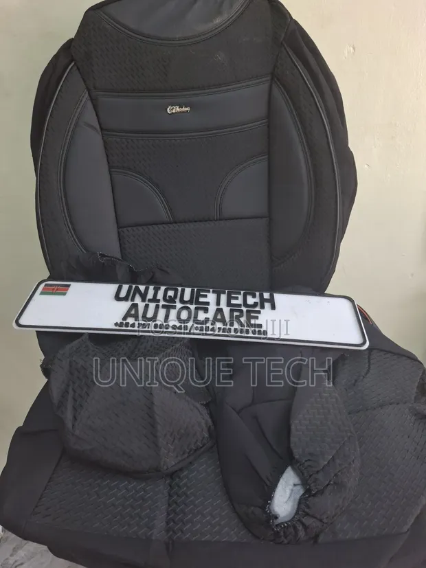 5 Seater Fabric & Leather Car Seat Covers - 1