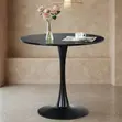 Meza ya Kahawa ya Mviringo ya Marumaru - Ofisi ya Nyumbani - 4