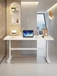 1200mm White Manual Standing Height Adjustable Desk - 4