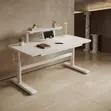 1200mm White Manual Standing Height Adjustable Desk - 5
