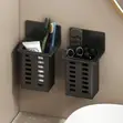 1 Pc Black Toothpaste & Toothbrush Holder - Wall-Mounted - 2