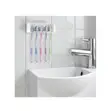 5-Slot Wall Mount Toothbrush Holder with Cover - 2